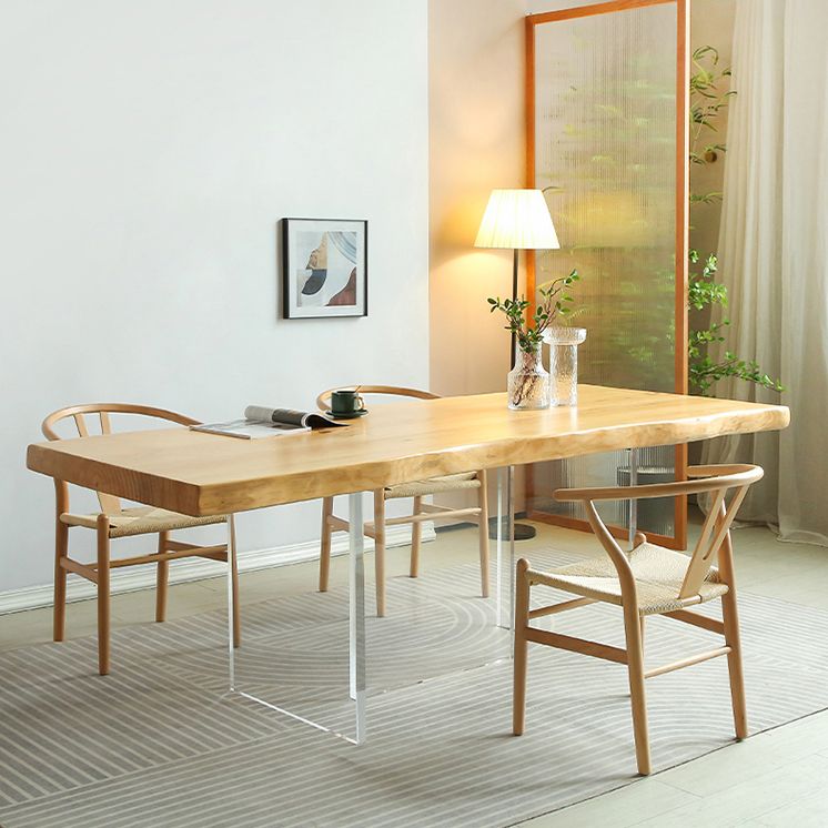 Modern 1/2/3/4 Pieces Rectangle Dining Set Solid Wood Dining Table with Chairs Clearhalo 'Dining Room Sets' 'Dining Tables & Seating' 'dining_room_set' 'furn' 'furn_dining_room_set' 'Furniture' 'furniture_dining_room_set' 'Kitchen & Dining Furniture' 'kitchen&dining_furn' 'kitchen' 1200x1200_b0a17c63-f50f-4796-8c10-66c731c034b7