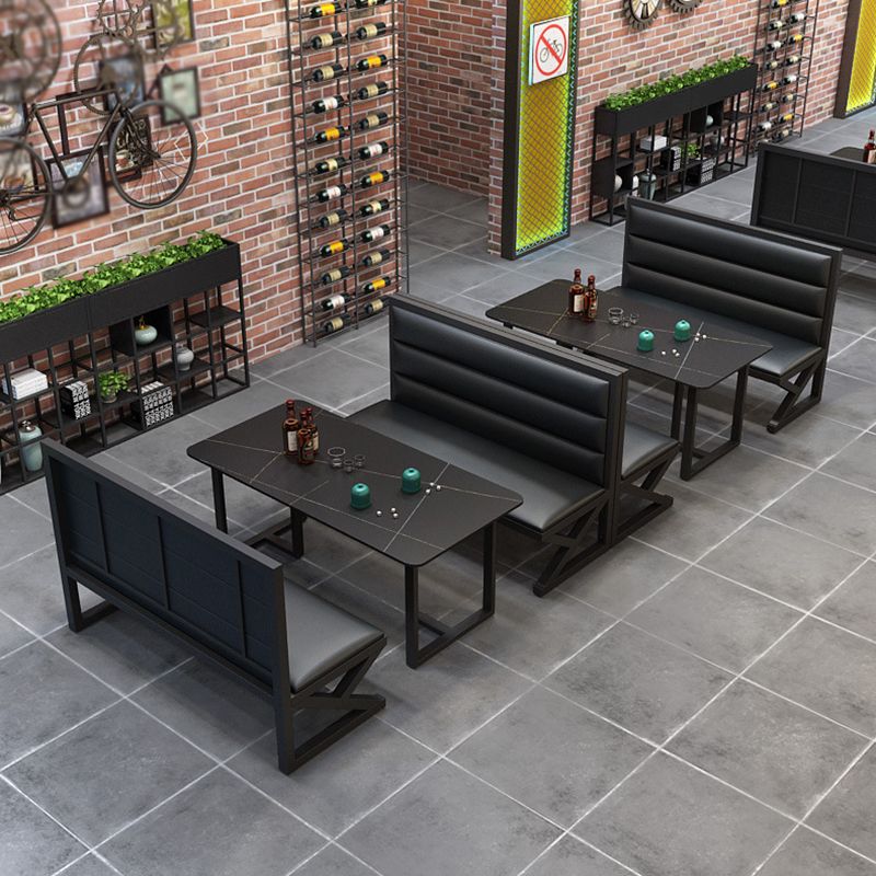 Industrial Rectangle Dining Room Table Sintered Stone Table with Black Double Pedestal Clearhalo ' dining_table' 'Dining Tables & Seating' 'Dining Tables' 'furn' 'furn_dining_table' 'Furniture' 'furniture_dining_table' 'Kitchen & Dining Furniture' 'kitchen&dining_furn' 'kitchen' 'kitchen_dining_table' 1200x1200_b0a31621-8cca-456d-b840-fa90c92f2440