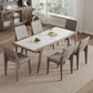 1/5/7 Pieces Modern Rectangle Sintered Stone Dining Set for Home