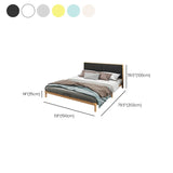 Upholstered High Metal Bed Frame Minimalist Wire-Grid Panel Bed