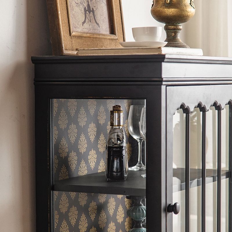 Tradizionale curiosità in legno porte di vetro a buffet per camera da letto