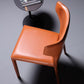 Silla de comedor de cuero de estilo moderno silla sin brazo