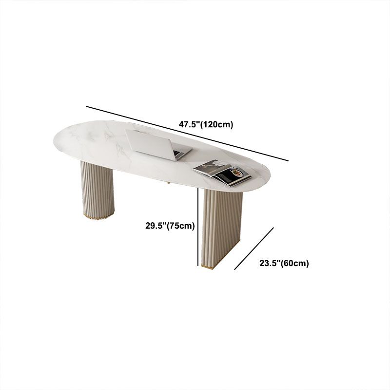 Modern & Contemporary Office Desk Curved Laptop Table with Drawers Clearhalo 'furn' 'furn_office_desk' 'Furniture' 'Office Desks' 'Office Furniture' 'office_desk' 1200x1200_b0aa5c4a-5055-45d8-86d7-f4d673d5e22b