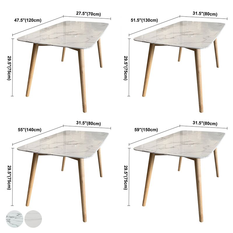 Stone Dining Site Table Simplicity Rectangle Dining Table with Wood 4 Legs Clearhalo ' dining_table' 'Dining Tables & Seating' 'Dining Tables' 'furn' 'furn_dining_table' 'Furniture' 'furniture_dining_table' 'Kitchen & Dining Furniture' 'kitchen&dining_furn' 'kitchen' 'kitchen_dining_table' 1200x1200_b0aa60ae-07da-4503-a7bd-5ed0b6e988e2