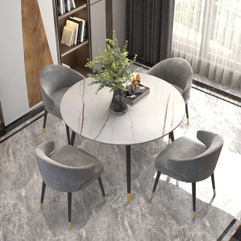 Sintered Stone Matte Finish Restaurant Table 4 Legs Glam Style Dining Table Clearhalo 'Dining Tables & Seating' 'Dining Tables' 'dining_table' 'furn' 'furn_dining_table' 'Furniture' 'furniture_dining_table' 'Kitchen & Dining Furniture' 'kitchen' 'kitchen_dining_table' 1200x1200_b0ab8668-2527-4d75-a981-ab27ff753bee