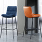 Scandinavian Metal Barstool Faux Leather Counter Stool With Iron 4 Legs