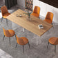 Contemporary Natural Wood Table Home Rectangle Dining Table with Double Pedestal Clearhalo 'Dining Tables & Seating' 'Dining Tables' 'dining_table' 'furn' 'furn_dining_table' 'Furniture' 'furniture_dining_table' 'Kitchen & Dining Furniture' 'kitchen' 'kitchen_dining_table' 1200x1200_b0ac3dfe-a445-434a-b730-98b9686eecc1