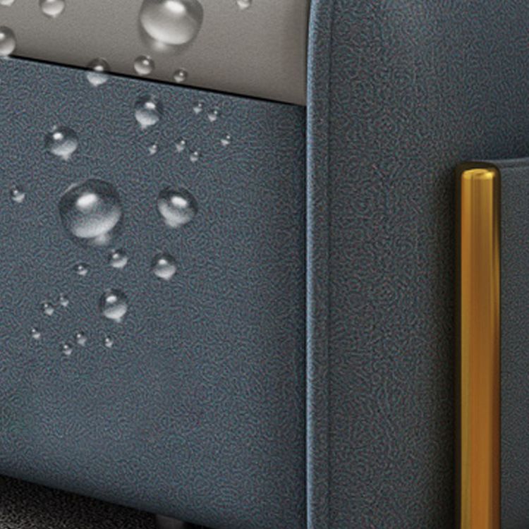 Eigentijdse stijl faux lederen armloos bankbed voor appartementgebruik