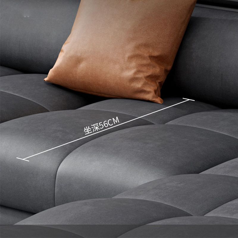 Modern 39.3"H Faux Leather Pillow Top Arm Sofa & Chaise for Living Room Clearhalo 'furn' 'furn_sectionals' 'Furniture' 'Living Room Furniture' 'Sectionals' 1200x1200_b0ac81f3-cb43-4d66-a842-1bc50ebf671d