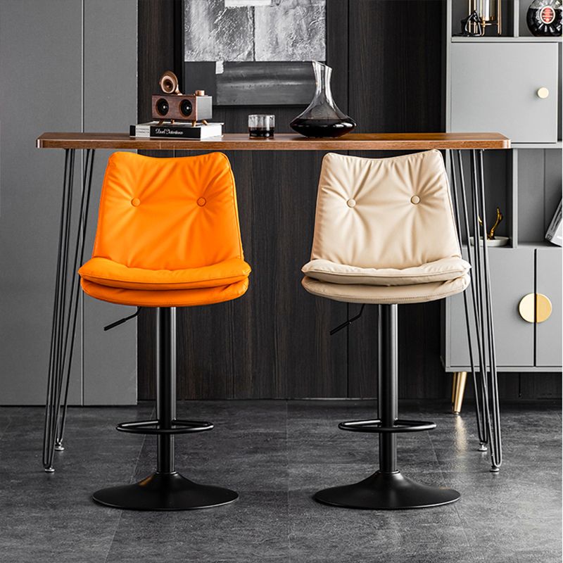 Contemporary Swivel Adjustable Height Barstool Indoor Bar Stool with Low Back Clearhalo 'Bar Furniture' 'Bar Stools' 'bar_stools' 'furn' 'furn_bar_stools' 'furniture_bar_stools' 'Kitchen & Dining Furniture' 'kitchen&dining_furn' 'kitchen' 'kitchen_furn' Furniture' 1200x1200_b0ad1fa0-21d7-43d7-bf29-0ead1a6fd88e