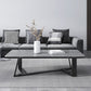 Glam Style Slate Top White Gold/black Top Black Metal Footer Coffee Table Clearhalo 'Coffee & Accent Tables' 'Coffee Tables' 'coffee_tables' 'furn' 'furn_coffee_tables' 'Furniture' 'Living Room Furniture' 1200x1200_b0ae124b-34f6-41b1-93c1-079dd0331cfb