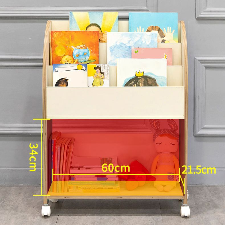 Contemporary Bookshelf Engineered Wood Open Shelf for Office with Caster Wheels Clearhalo 'Bookcases' 'Furniture' 'furniture_bookcases' 'kitchen' 'kitchen_bookcases' 'Living Room Furniture' 'Office Furniture' 1200x1200_b0af63e7-8caa-41ec-ba10-5b6bdca35065