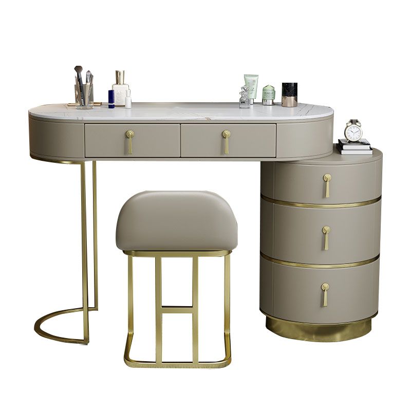 Contemporary Dressing Table Stool Set Slate Top Vanity Dressing Table Clearhalo 'Bedroom Furniture' 'furn' 'furn_makeup_vanities' 'Furniture' 'Makeup Vanities' 'makeup_vanities' 1200x1200_b0af7f83-b58b-4ca6-8620-095799dadb2b