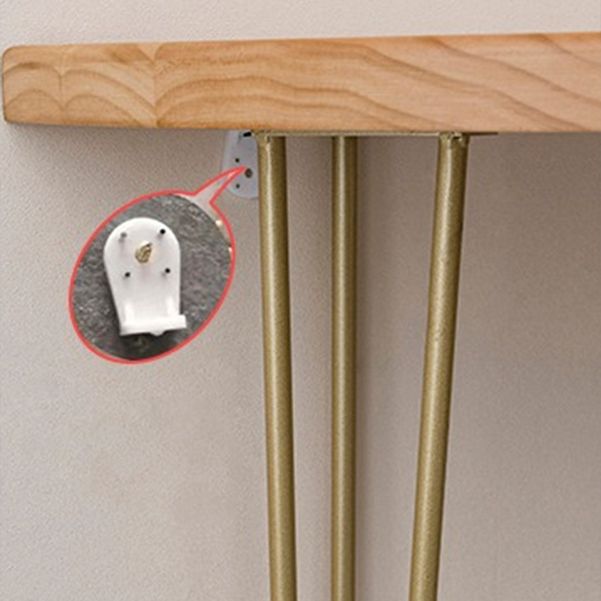 Tabella della console in legno massiccio rettangolare 31.49 "tavolo di accento alto con telaio di ferro