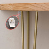 Tabella della console in legno massiccio rettangolare 31.49 "tavolo di accento alto con telaio di ferro