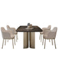 Nordic Glam Sintered Stone Rectangle Table Set 1/4/5/7 Pieces Dining Set Clearhalo 'Dining Room Sets' 'Dining Tables & Seating' 'dining_room_set' 'furn' 'furn_dining_room_set' 'Furniture' 'Kitchen & Dining Furniture' 1200x1200_b0b27959-fbf4-46d2-85b6-9dab3075cc7e