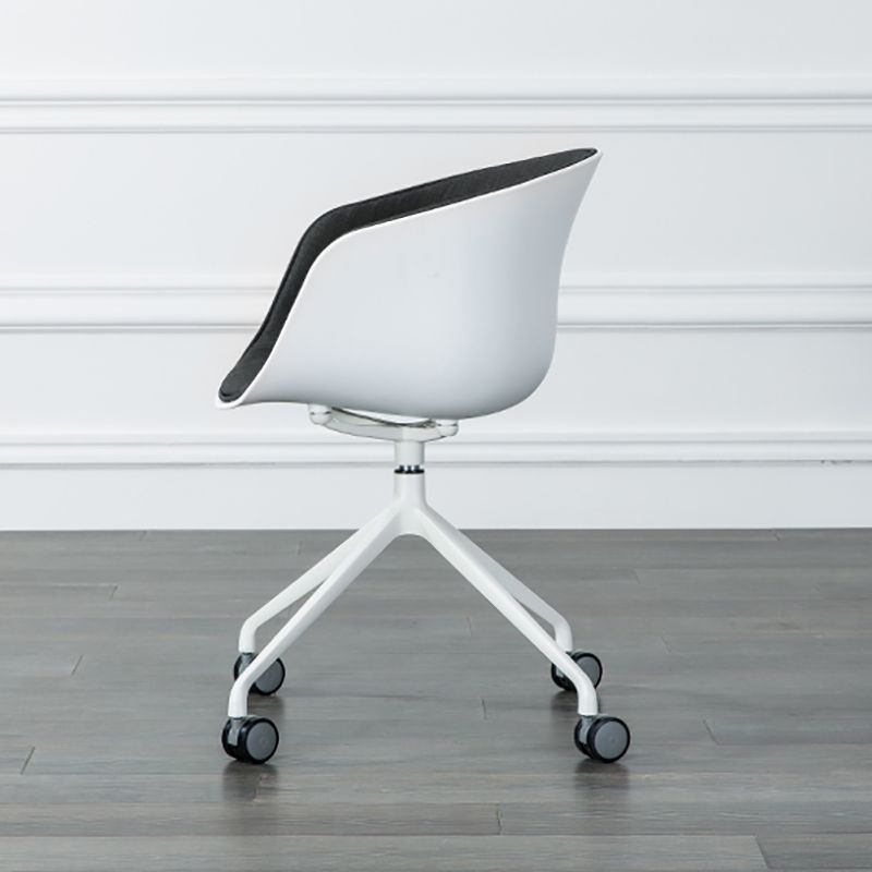 Modern Fabric Conference Chair Metal Chair with Wheels for Office Clearhalo 'furn' 'furn_office_chair' 'Furniture' 'Office Chairs' 'Office Furniture' 'office_chair' 1200x1200_b0b36573-2f8c-47ed-9705-48ae6627d457