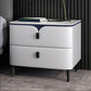 Modern Stone Top Top a 2-Drawer Storage da 18 pollici H Tavolo da notte con gambe
