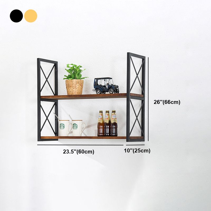 Industrial Style Wooden Bookshelf Wall Mounted Shelf Bookcase Clearhalo 'Bookcases' 'furn' 'furn_bookcases' 'Furniture' 'furniture_bookcases' 'kitchen' 'kitchen_bookcases' 'Living Room Furniture' 'Office Furniture' 1200x1200_b0b8aabe-af35-406d-af37-dc983d49fe19