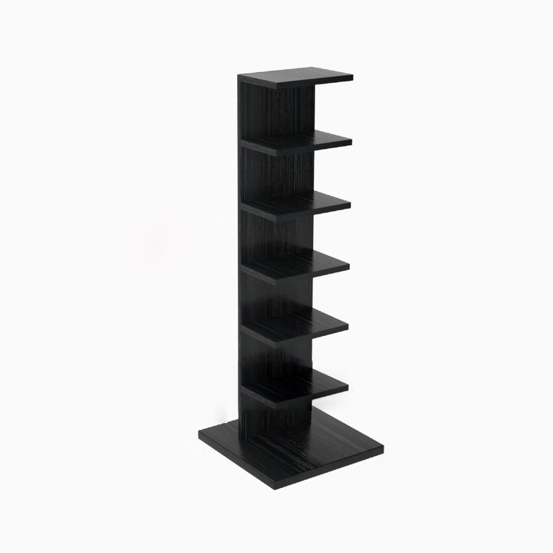 Contemporary Corner Closed Back Bookshelf Manufactured Wood Frame and Shelf Clearhalo 'Bookcases' 'Furniture' 'furniture_bookcases' 'kitchen' 'kitchen_bookcases' 'Living Room Furniture' 'Office Furniture' 1200x1200_b0b92ee0-3216-4d4b-9df7-692fbdb0fe7d