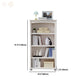 Closed Back Bookshelf Scandinavian Solid Wood Standard Bookcase