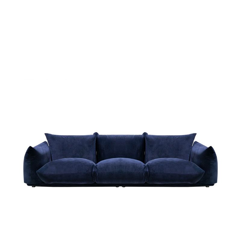 Modern Standard Blue Sofa Cushions Pillow Top Arm Settee for Living Room