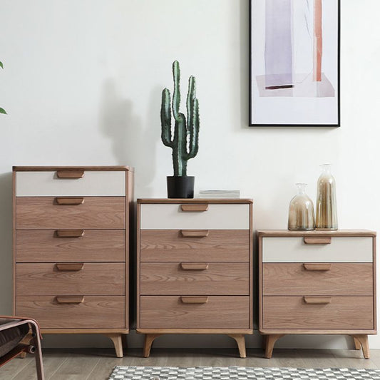 Contemporary Storage Chest Bedroom Solid Wood Chest with Drawers