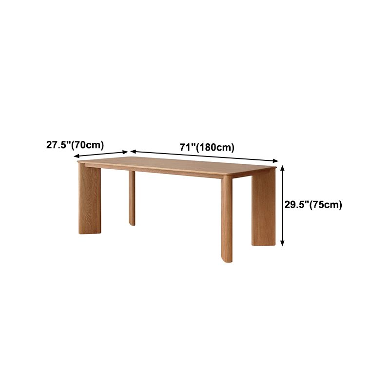 Mesa de comedor rectangular muebles de madera maciza con 4 patas
