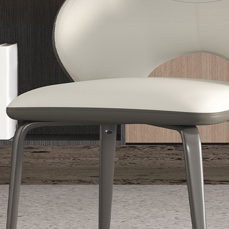 Modern Arm Chair Faux Leather Open Back Dining Room Chair for Kitchen Clearhalo 'Dining Chairs' 'Dining Tables & Seating' 'dining_chair' 'furn' 'furn_dining_chair' 'Furniture' 'Kitchen & Dining Furniture' 1200x1200_b0bd84d4-4b44-4844-9650-a9bb024a1d13