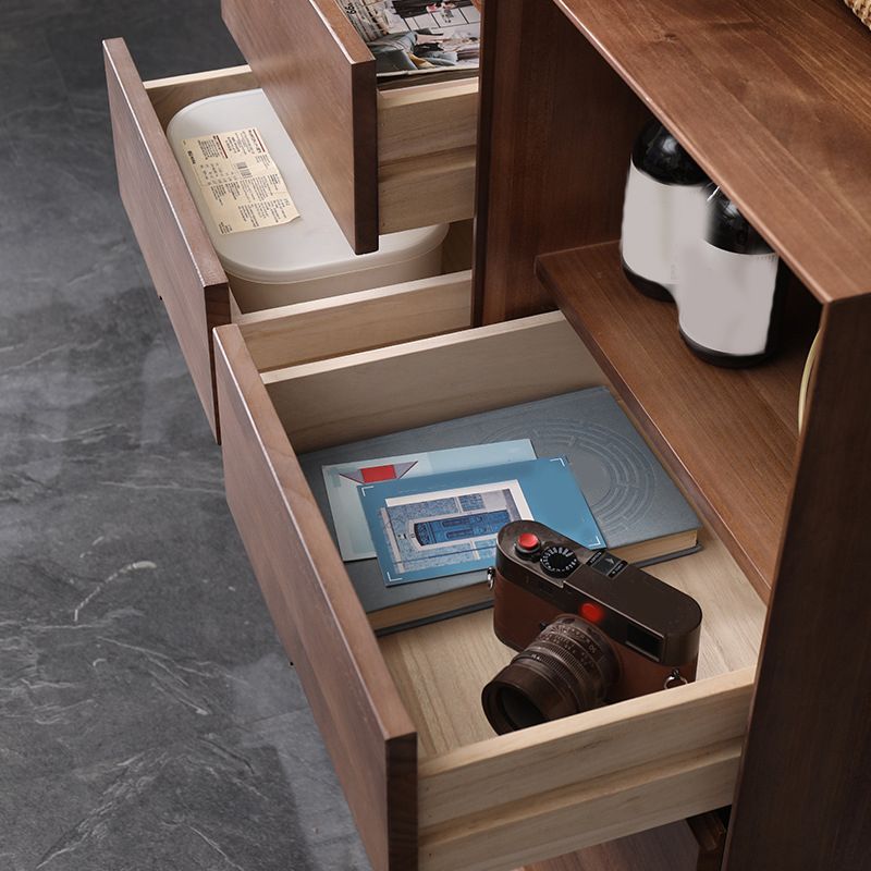 Modern Accent Cabinet with Drawers 13.77" Wide Side Cabinet 1 Door