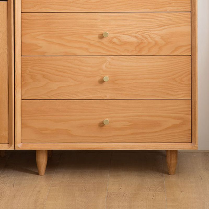 Modern Rectangle Cabinet Knobs Wood Side Cabinet with Drawer Clearhalo 'Cabinets & Chests' 'cabinets_chests' 'furn' 'furn_cabinets_chests' 'Furniture' 'Living Room Furniture' 1200x1200_b0c00976-4472-4cb9-8445-e05bd6434594