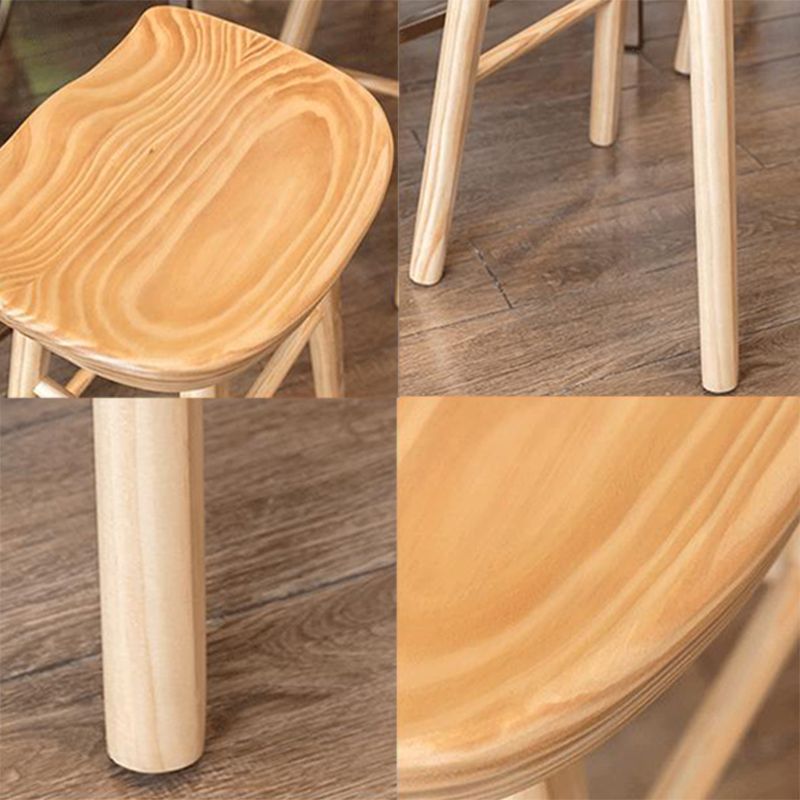 Industrial Style Wooden Bar Stool Contoured Seat Counter Stool for Kitchen Bar Clearhalo 'Bar Furniture' 'Bar Stools' 'bar_stools' 'furn' 'furn_bar_stools' 'furniture_bar_stools' 'Kitchen & Dining Furniture' 'kitchen&dining_furn' 'kitchen' 'kitchen_furn' Furniture' 1200x1200_b0c116cf-ca7a-4de4-b89c-7eaf461edb94
