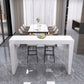 Contemporary Style Bar Table White Wood Bar Dining Table with Double Pedestal Base Clearhalo 'Bar Furniture' 'Bar Tables' 'bar_tables' 'furn' 'furn_bar_tables' 'Furniture' 'Kitchen & Dining Furniture' 1200x1200_b0c16d0b-2079-4b93-bf51-3c874efab8a3