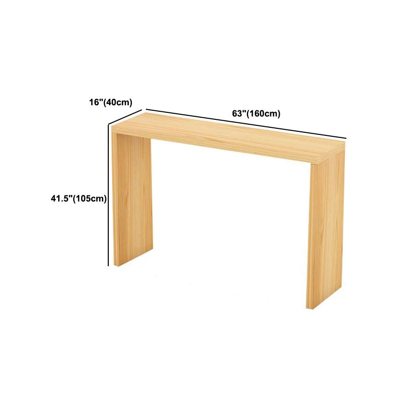 Moderne rechthoek vaste houten staaftafel Set 1/5/9 stukken tegen tafel met rugloze krukken