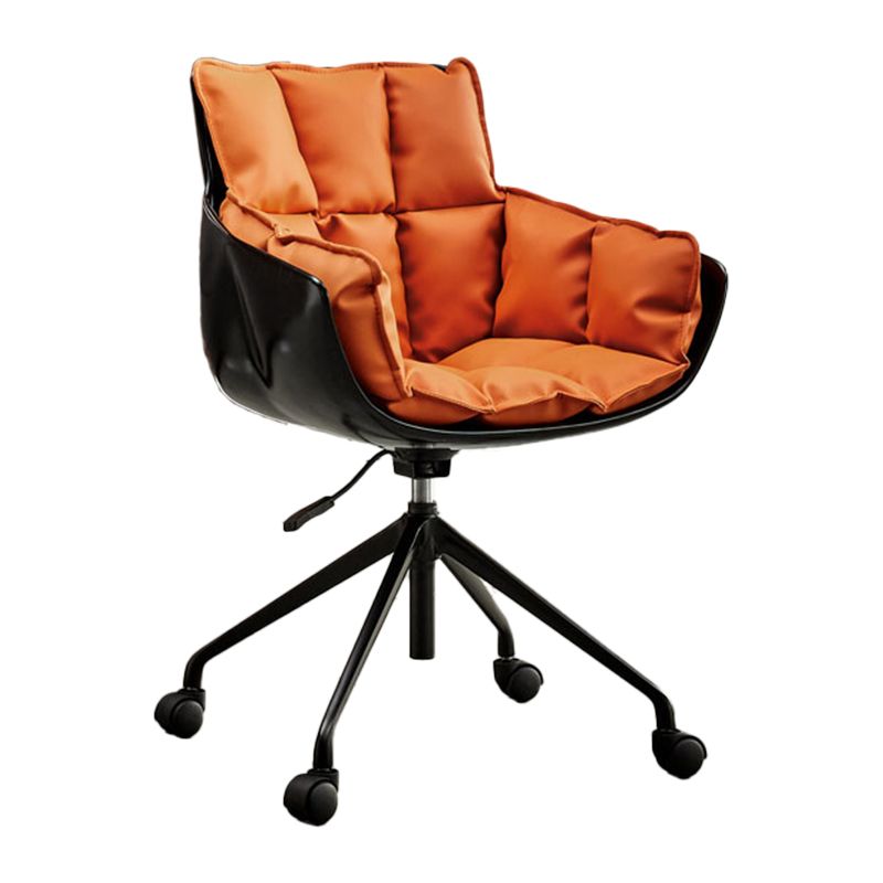 Sedia da ufficio imbottita in cotone a metà schiena.