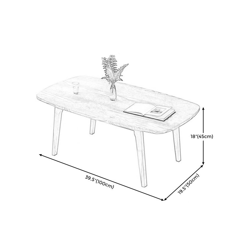 4 Legs Rectangular Coffee Table with Storage Rack Made of Wood Clearhalo 'Coffee & Accent Tables' 'Coffee Tables' 'coffee_tables' 'furn' 'furn_coffee_tables' 'Furniture' 'furniture_coffee_tables' 'Living Room Furniture' 1200x1200_b0c3f418-b48a-46cd-979f-30990a06f765