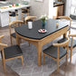 Modern Stone Scalable Dining Table Rubber Wood Legs for Dining Room Clearhalo 'Dining Tables & Seating' 'Dining Tables' 'dining_table' 'furn' 'furn_dining_table' 'Furniture' 'Kitchen & Dining Furniture' 1200x1200_b0c49764-d308-4040-ac08-c595954f7f8a