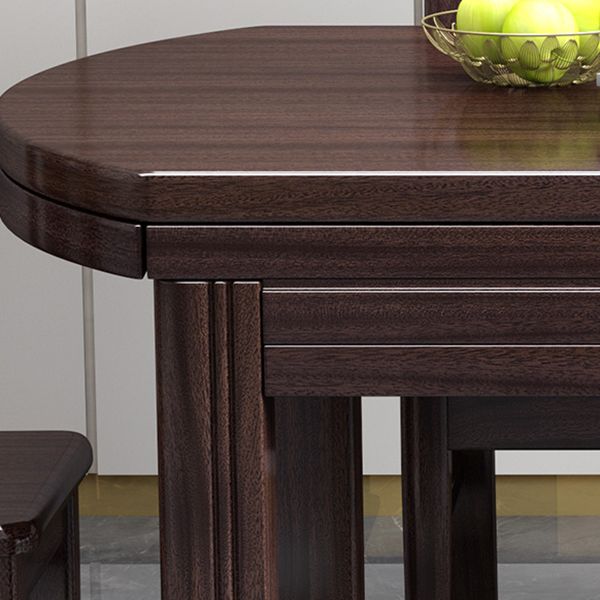 Extendable DiningTable Set 5/7/9 Pieces with Wood Base Kitchen Furniture Set Clearhalo 'Dining Room Sets' 'Dining Tables & Seating' 'dining_room_set' 'furn' 'furn_dining_room_set' 'Furniture' 'Kitchen & Dining Furniture' 1200x1200_b0c4da7a-2f02-4337-97cd-34ea75547a31