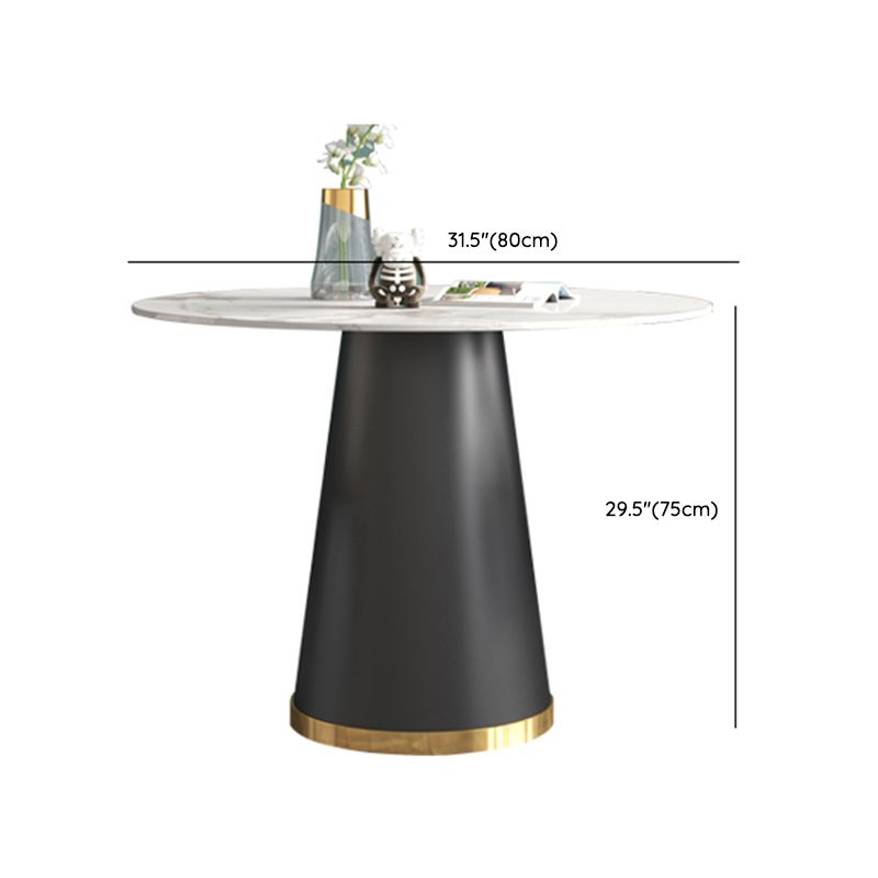 Set da tavolo da pranzo rotondo in pietra bianca 1/2/4/5 pezzi moderni set di dinette