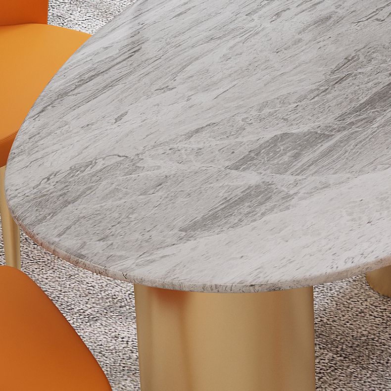 Sintered Stone Dining Table Traditional Luxury Table with Gold Frame Clearhalo 'Dining Tables & Seating' 'Dining Tables' 'dining_table' 'furn' 'furn_dining_table' 'Furniture' 'furniture_dining_table' 'Kitchen & Dining Furniture' 'kitchen' 'kitchen_dining_table' 1200x1200_b0c73e7a-d3bb-4cba-aec2-931eef3e47e1