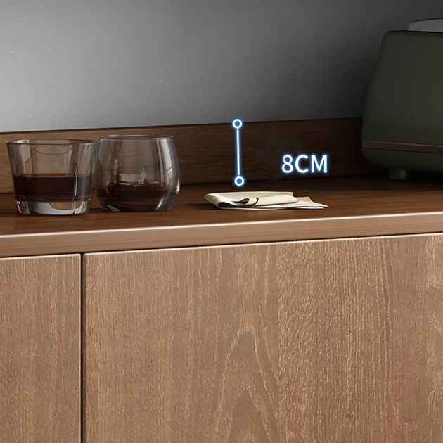 Puerta de vidrio aparador de madera artificial gabinete de servidor moderno con almacenamiento para sala de estar