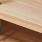 Mesa de centro individual rectangular de madera maciza contemporánea con estante de almacenamiento