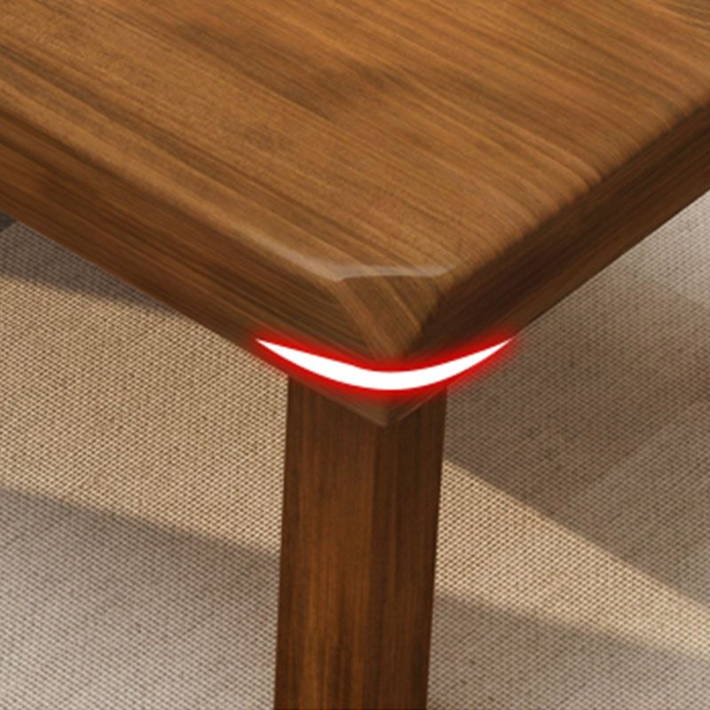 4 Legs Rectangular Wood Coffee Table in Brown of 17.7 Inches High Clearhalo 'Coffee & Accent Tables' 'Coffee Tables' 'coffee_tables' 'furn' 'furn_coffee_tables' 'Furniture' 'furniture_coffee_tables' 'Living Room Furniture' 1200x1200_b0ca1ed4-e958-405b-a918-be8e30b11eb4