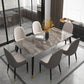 Nordic 1/2/5/7 Pieces Dining Set Rectangular Sintered Stone Dining Table Set for Home Use Clearhalo 'Dining Room Sets' 'Dining Tables & Seating' 'dining_room_set' 'furn' 'furn_dining_room_set' 'Furniture' 'furniture_dining_room_set' 'Kitchen & Dining Furniture' 'kitchen&dining_furn' 'kitchen' 1200x1200_b0cca818-cbbc-4c19-959e-478f5442818c