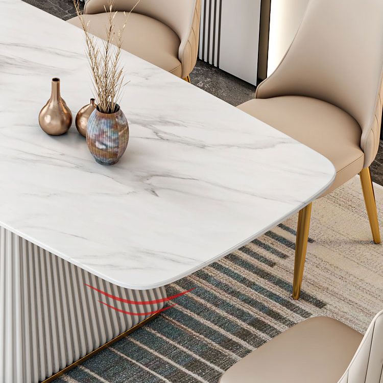 Glam 1/2/5/7 Pieces Dining Set Rectangle Sintered Stone Dining Furniture Set Clearhalo 'Dining Room Sets' 'Dining Tables & Seating' 'dining_room_set' 'furn' 'furn_dining_room_set' 'Furniture' 'furniture_dining_room_set' 'Kitchen & Dining Furniture' 'kitchen&dining_furn' 'kitchen' 1200x1200_b0ce9d02-84a1-4395-ace9-f84de9726d79