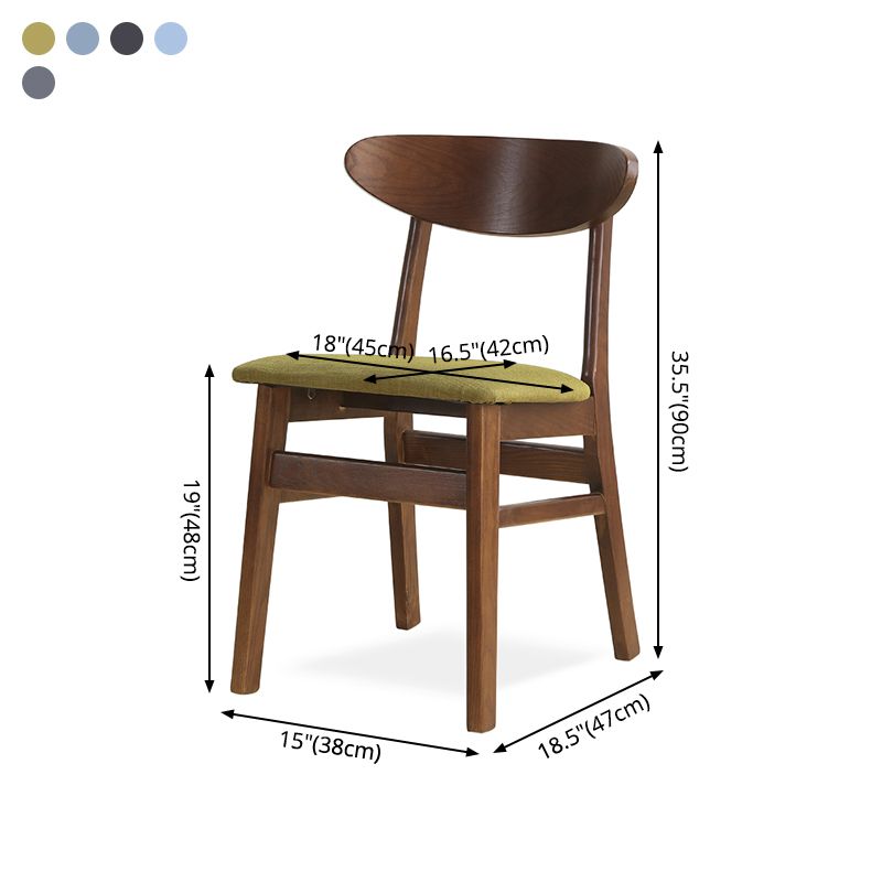 Contemporary Style Wood Side Dining Chairs Open Back Dining Armless Chairs Clearhalo ' kitchen&dining_furn' 'Dining Chairs' 'Dining Tables & Seating' 'dining_chair' 'furn' 'furn_dining_chair' 'Furniture' 'furniture_dining_chair' 'Kitchen & Dining Furniture' 'kitchen' 1200x1200_b0cfe8fd-154b-42bf-a6a6-9f84dc98acfc