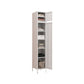 Steel Storage Cabinet Contemporary Non-Hanging Armoire for Home