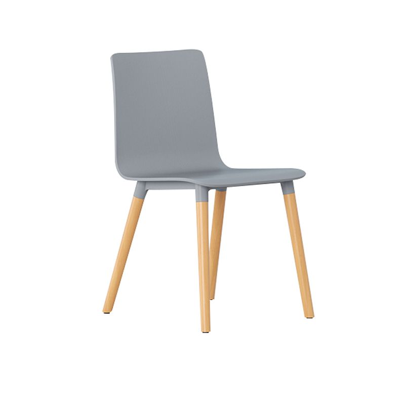 Zeitgenössischer offener Esstuhl Holzseitenstuhl für Esszimmer