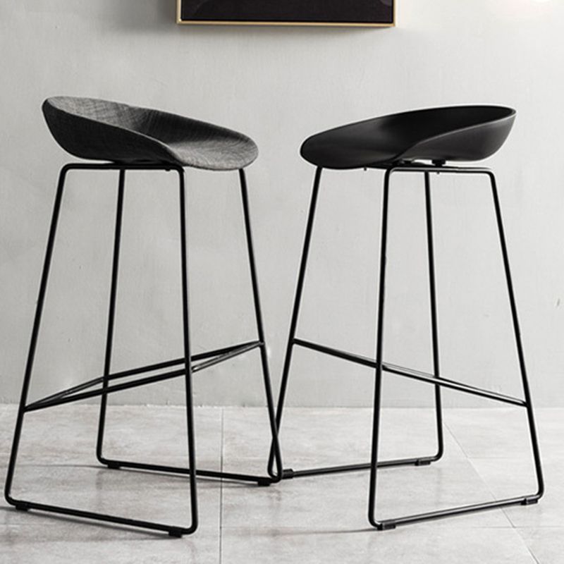 Scandinavian Steel Plastic Counter Stools Backless Bar Stools with Bucket Seat (Set of 2) Clearhalo 'Bar Furniture' 'Bar Stools' 'bar_stools' 'furn' 'furn_bar_stools' 'furniture_bar_stools' 'Kitchen & Dining Furniture' 'kitchen&dining_furn' 'kitchen' 'kitchen_furn' Furniture' 1200x1200_b0d53329-9888-4684-8561-70eb6a25acf1