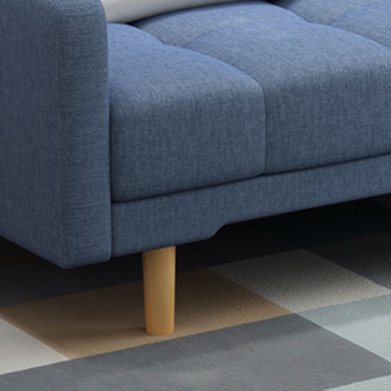 コンテンポラリービスケットバックスタンダードスクエアアームファブリックステーションソファ